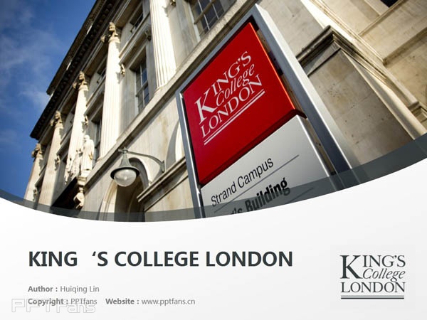 King’s College London PPT Template Download | 倫敦大學國王學院PPT模板下載_幻燈片預覽圖1