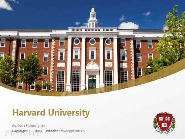 Harvard University powerpoint template download | 哈佛大学PPT模板下载_幻灯片预览图1
