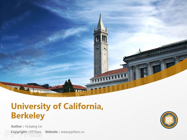 University of California, Berkeley powerpoint template download | 加州大学伯克利分校PPT模板下载_幻灯片预览图1