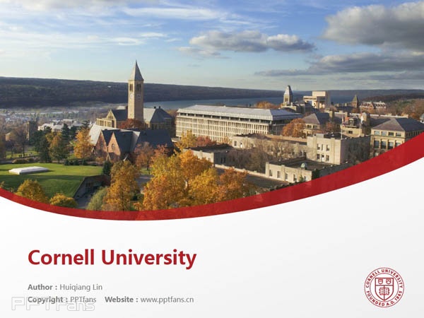 Cornell University powerpoint template download | 康奈尔大学PPT模板下载_幻灯片预览图1