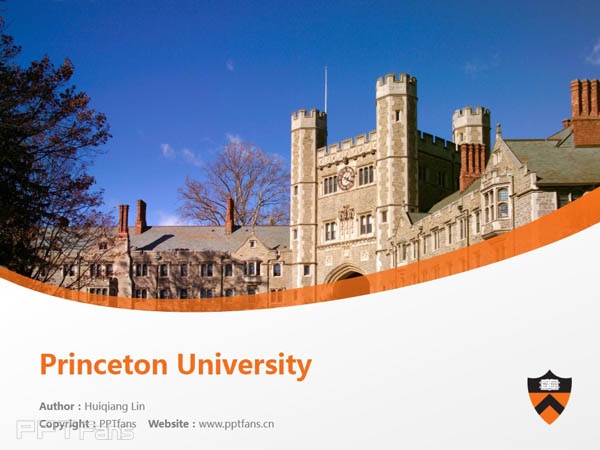 Princeton University powerpoint template download | 普林斯顿大学PPT模板下载_幻灯片预览图1