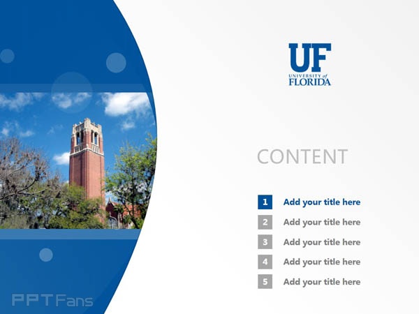University of Florida powerpoint template download | 佛羅里達大學PPT模板下載_幻燈片預覽圖2