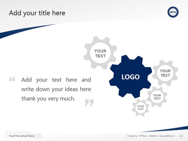 Brigham Young University powerpoint template download | 杨百翰大学PPT模板下载_幻灯片预览图10