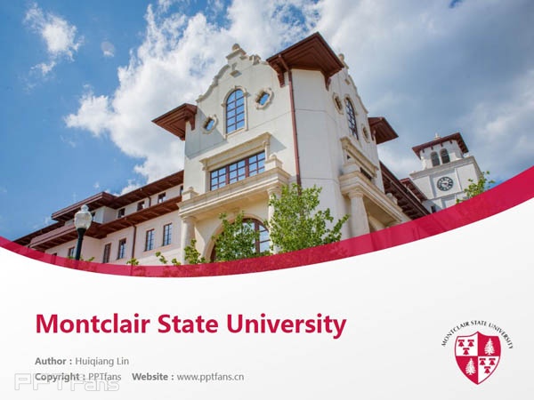Montclair State University powerpoint template download | 蒙特克莱尔州立大学PPT模板下载_幻灯片预览图1