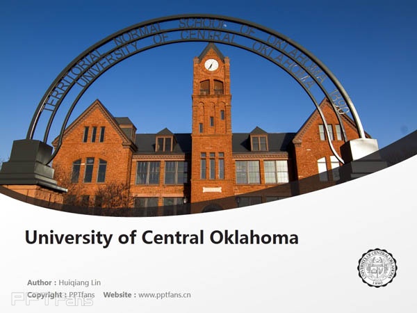 University of Central Oklahoma powerpoint template download | 中俄克拉荷馬大學(xué)PPT模板下載_幻燈片預(yù)覽圖1