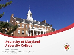 University of Maryland University College powerpoint template download | 马里兰大学-大学学院分校PPT模板下载