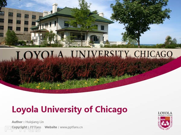 Loyola University of Chicago powerpoint template download | 芝加哥洛約拉大學(xué)PPT模板下載_幻燈片預(yù)覽圖1