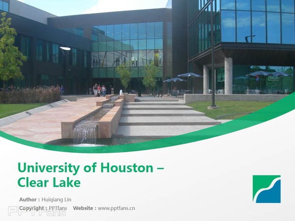 University of Houston – Clear Lake powerpoint template download | 休斯顿大学清湖分校PPT模板下载_幻灯片预览图1