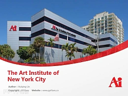 The Art Institute of New York City powerpoint template download | 纽约艺术学院PPT模板下载