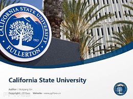 California State University powerpoint template download | 加州州立大学富勒敦分校PPT模板下载