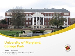 University of Maryland, College Park powerpoint template download | 马里兰大学学院园分校PPT模板下载