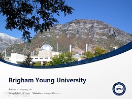 Brigham Young University powerpoint template download | 杨百翰大学PPT模板下载