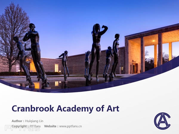 Cranbrook Academy of Art powerpoint template download | 克兰布鲁克艺术学院PPT模板下载_幻灯片预览图1