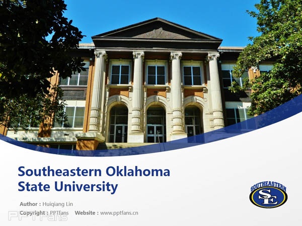 Southeastern Oklahoma State University powerpoint template download | 東南俄克拉荷馬州立大學(xué)PPT模板下載_幻燈片預(yù)覽圖1