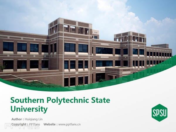 Southern Polytechnic State University powerpoint template download | 南方州立理工大学PPT模板下载_幻灯片预览图1