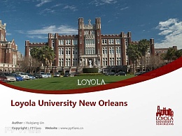 Loyola University New Orleans powerpoint template download | 新奥尔良洛约拉大学 PPT模板下载