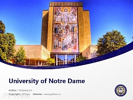 University of Notre Dame powerpoint template download | 圣母大学PPT模板下载