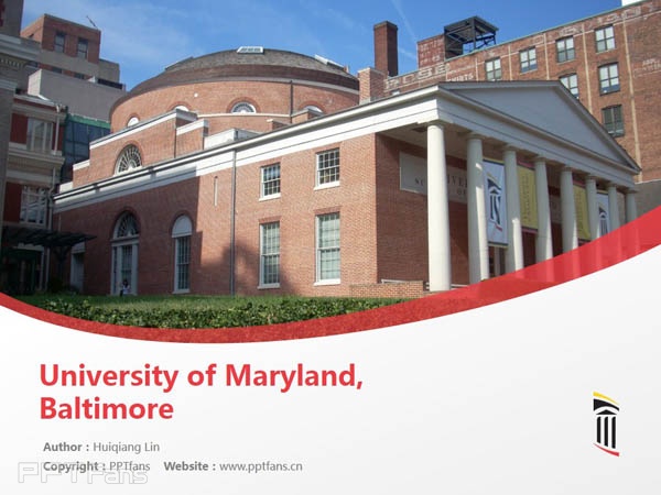 University of Maryland, Baltimore powerpoint template download | 馬里蘭大學(xué)巴爾的摩分校PPT模板下載_幻燈片預(yù)覽圖1