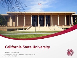 California State University powerpoint template download | 加州州立大学北岭分校PPT模板下载