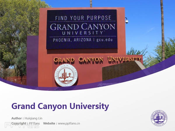 Grand Canyon University powerpoint template download | 大峽谷大學(xué)PPT模板下載_幻燈片預(yù)覽圖1