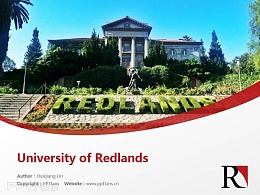 University of Redlands powerpoint template download | 雷德兰兹大学PPT模板下载