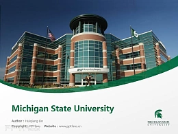 Michigan State University powerpoint template download | 密歇根州立大学PPT模板下载