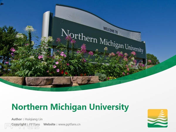 Northern Michigan University powerpoint template download | 北密歇根大学PPT模板下载_幻灯片预览图1