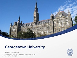 Georgetown University powerpoint template download | 乔治敦大学PPT模板下载