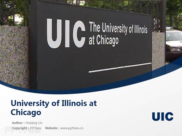 University of Illinois at Chicago powerpoint template download | 伊利諾斯大學芝加哥分校PPT模板下載_幻燈片預覽圖1