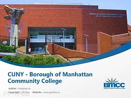 CUNY – Borough of Manhattan Community College powerpoint template download | 纽约城市大学曼哈顿社区学院PPT模板下载