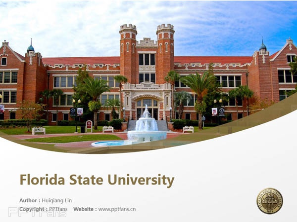 Florida State University powerpoint template download | 佛羅里達州立大學PPT模板下載_幻燈片預覽圖1