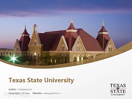 Texas State University powerpoint template download | 德克萨斯州立大学PPT模板下载