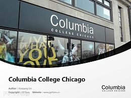 Columbia College Chicago powerpoint template download | 芝加哥哥伦比亚学院PPT模板下载