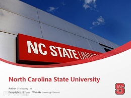 North Carolina State University powerpoint template download | 北卡罗莱纳州立大学PPT模板下载