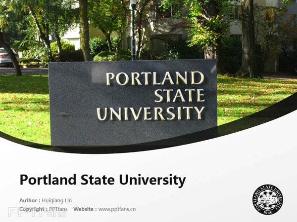 Portland State University powerpoint template download | 波特蘭州立大學(xué)PPT模板下載_幻燈片預(yù)覽圖1