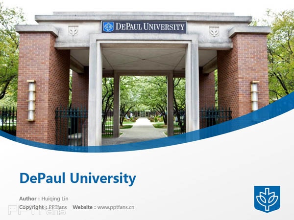 DePaul University powerpoint template download | 德保羅大學(xué)PPT模板下載_幻燈片預(yù)覽圖1