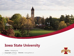 Iowa State University powerpoint template download | 爱荷华州立大学PPT模板下载
