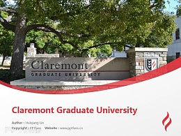 Claremont Graduate University powerpoint template download | 克莱尔蒙特研究生大学PPT模板下载