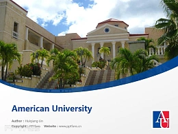 American University powerpoint template download | 美国大学PPT模板下载