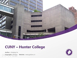 CUNY – Hunter College powerpoint template download | 纽约城市大学亨特学院PPT模板下载