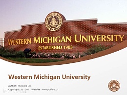 Western Michigan University powerpoint template download | 西密歇根大学PPT模板下载