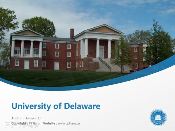 University of Delaware powerpoint template download | 特拉华大学PPT模板下载_幻灯片预览图1