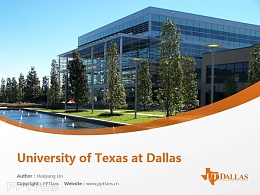 University of Texas at Dallas powerpoint template download | 德克萨斯大学达拉斯分校PPT模板下载