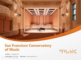San Francisco Conservatory of Music powerpoint template download | 旧金山音乐学院PPT模板下载