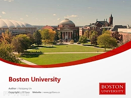 Boston University powerpoint template download | 波士顿大学PPT模板下载