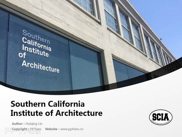 Southern California Institute of Architecture powerpoint template download | 南加州建筑学院PPT模板下载_幻灯片预览图1