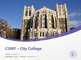 CUNY – City College powerpoint template download | 纽约城市大学城市学院PPT模板下载