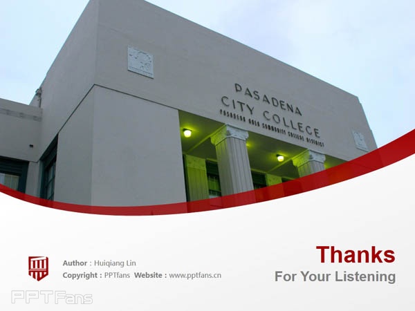 Pasadena City College powerpoint template download | 帕萨迪纳城市学院PPT模板下载_幻灯片预览图18