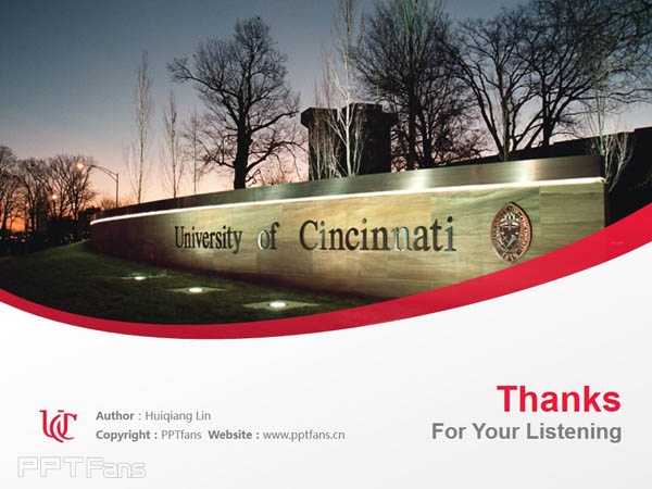 University of Cincinnati powerpoint template download | 辛辛那提大学PPT模板下载_幻灯片预览图18