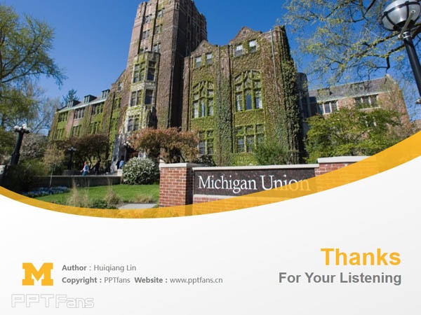 University of Michigan powerpoint template download | 密歇根大学PPT模板下载_幻灯片预览图18